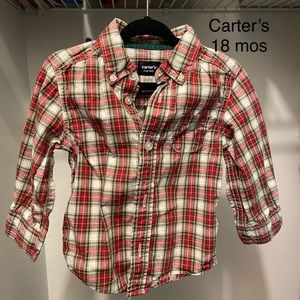 Carter’s Plaid Button Up 18 mos